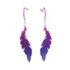 Small Curved Feather Drop Earrings