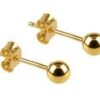 3mm gold stud earrings