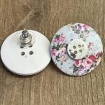 large button earrings