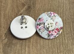 large button earrings