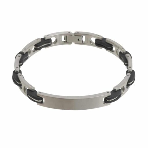 titanium and rubber bracelet