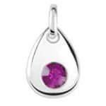 June Necklaces - Sterling Silver And Crystal Birthstone