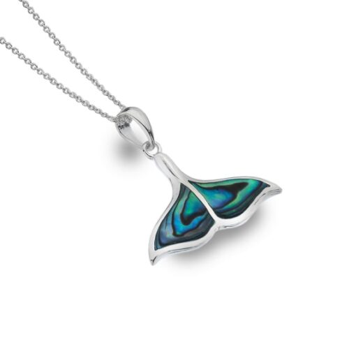 whale tail inlay pendant