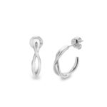 Silver Infinity Hoops