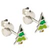 Sterling silver christmas earrings