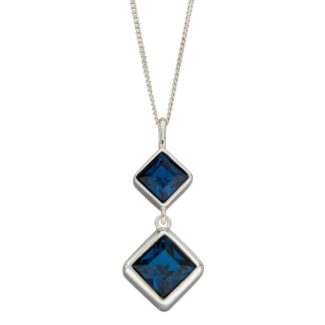 Sterling Silver Montana Double Square Pendant