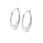 oval textured hoops