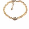 Gerbera Citrine Bracelet with Natural Citrine Crystal Beads
