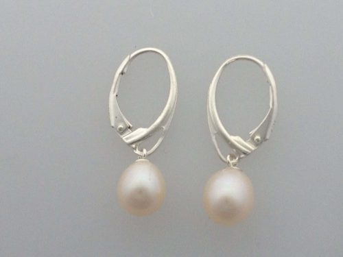 Sterling Silver Continental FW Pearl Drop Earrings