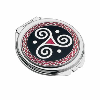 Celtic Lands Triskele Compact Mirror - Black