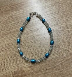aquamarine and pearl bracelet