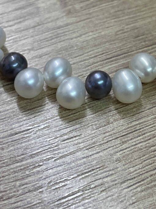 Peacock And White Pearl Bracelet