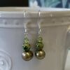 Handmade Pearl, Jasper And Peridot Drop Earrings
