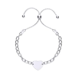 Sterling Silver Heart Friendship Bracelet