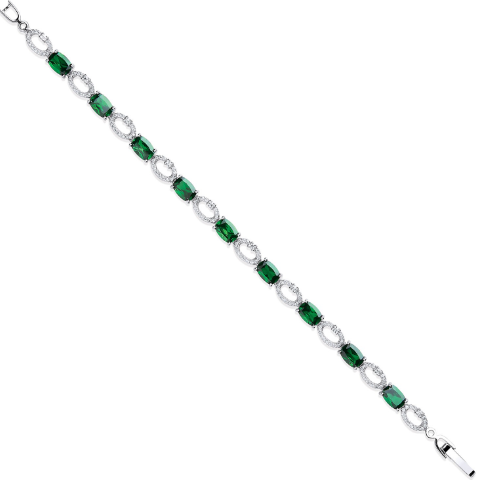 green cz bracelet