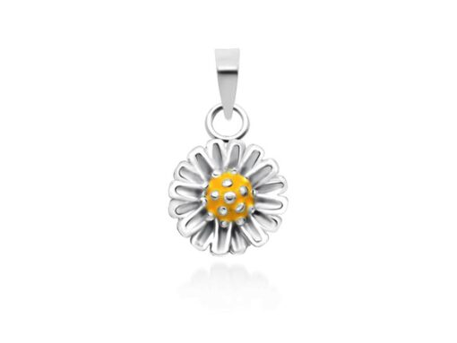 Enamelled daisy pendant