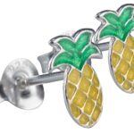 Silver Pineapple Studs
