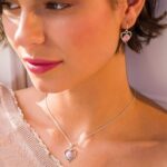 Pink Rose Heart Pendant