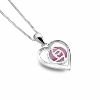 Mackintosh Pink Rose Heart Pendant