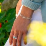 Silver Rose Gold Heart Studs