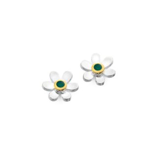 Origins Daisy Emerald Birthstone Studs