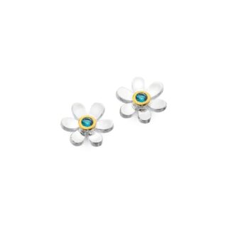 Origins Daisy Blue Topaz Birthstone Studs
