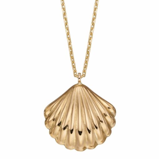 gold shell pendant