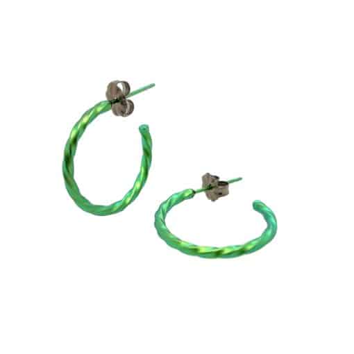 small twist hoop earrings