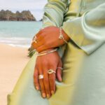 Silver Green Quartz Bracelet