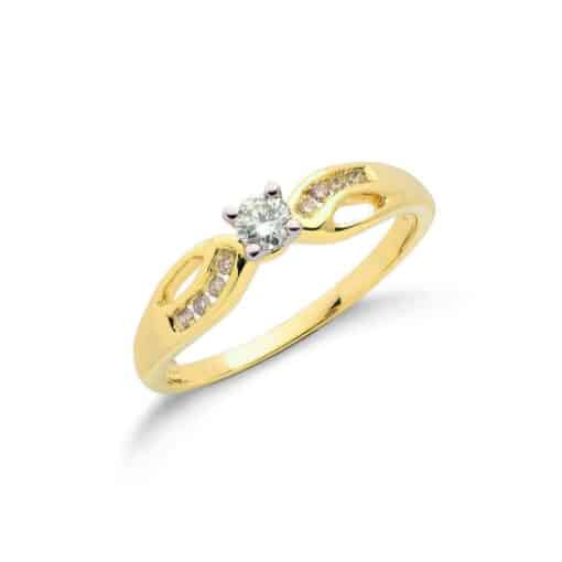 yellow gold diamond ring