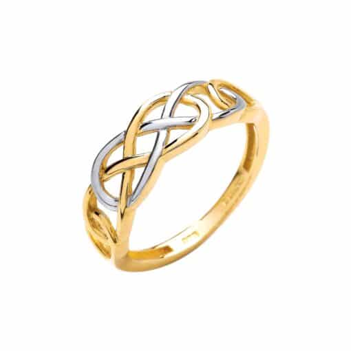 two-tone Celtic knot ring