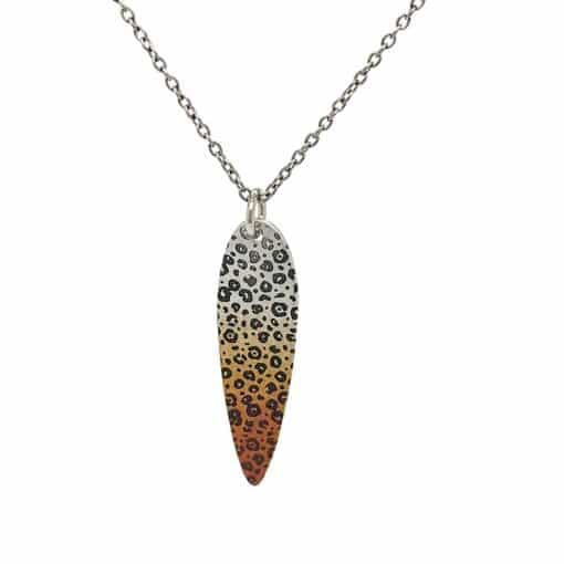 long leopard print pendant