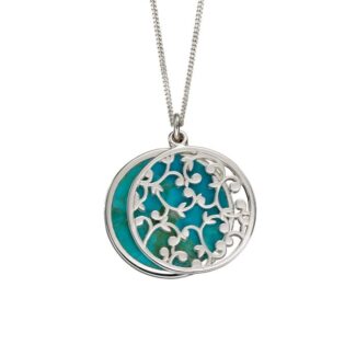 Sterling Silver Turquoise Overlay Pendant