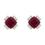 Ruby Red Crystal Studs