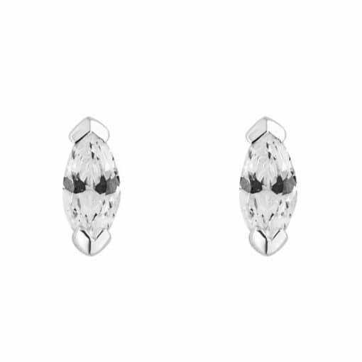 silver marquise cz studs