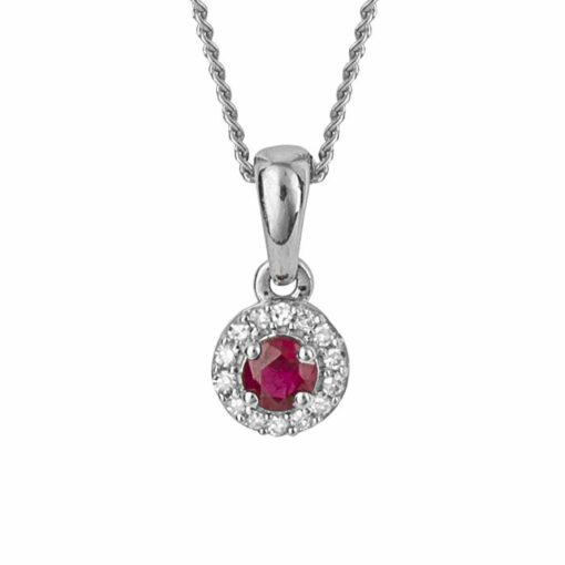ruby and diamond pendant