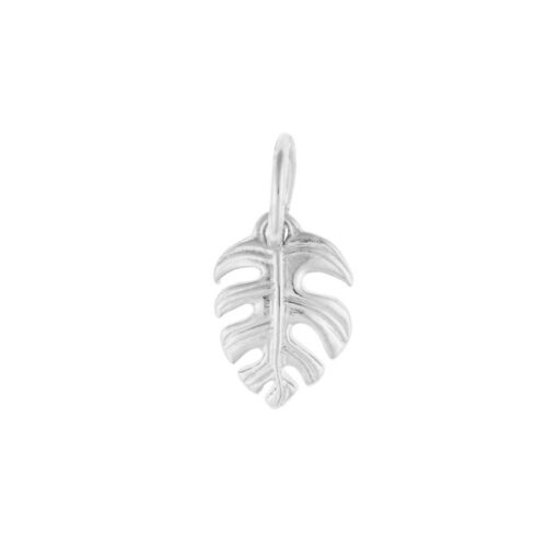 silver palm leaf pendant
