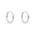 Silver Small Hinged Hoops