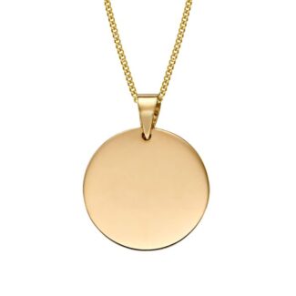 9ct Yellow Gold Tag Pendant