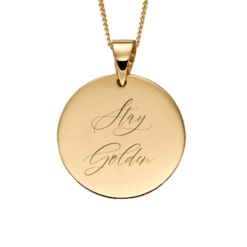 gold tag pendant