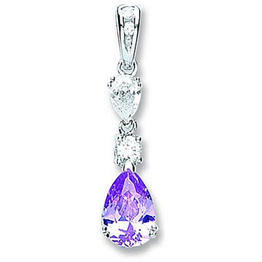 purple cz pendant