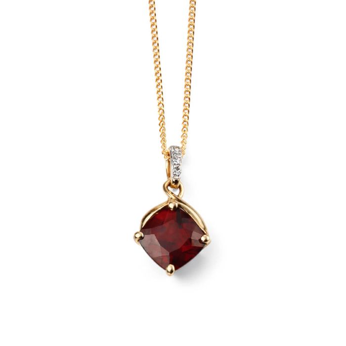 Black Diamond and Garnet Necklace - Marianne Anderson